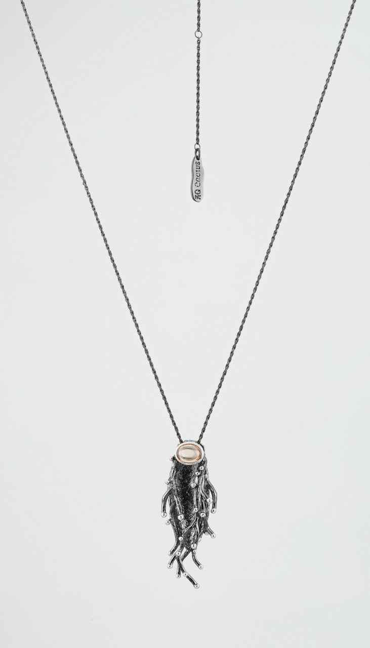 Black Twining Vine Necklace