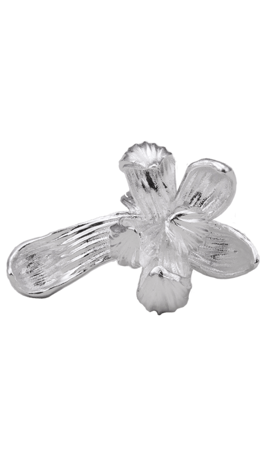White Magnolia Bloom Single Ear Cuff c0b147-68.myshopify.com