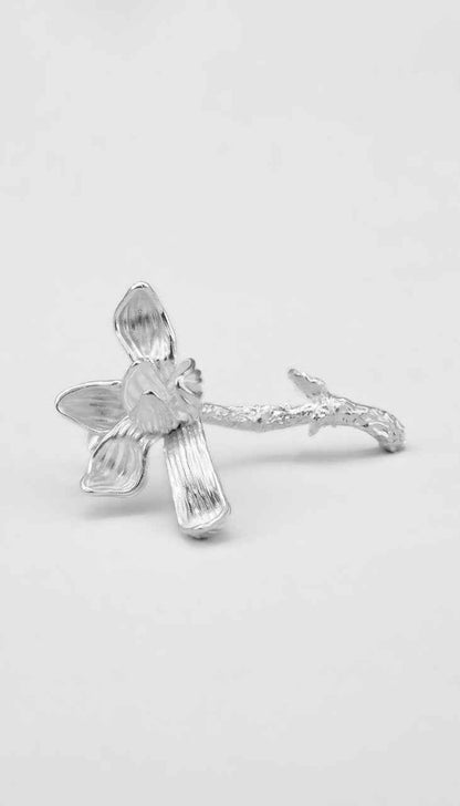 White Magnolia Bloom Single Stud c0b147-68.myshopify.com