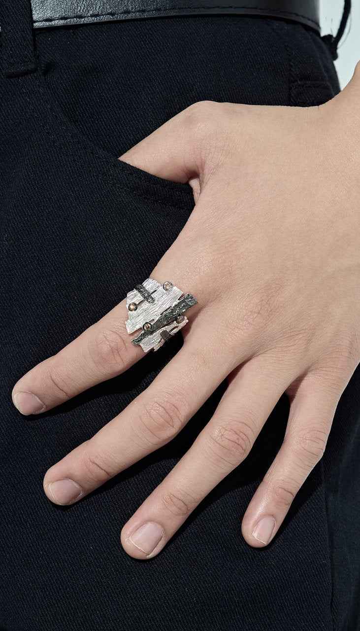 White Murmuring Bark Ring - RQ Cactus